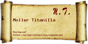Moller Titanilla névjegykártya